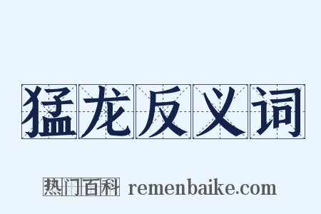 猛龙反义词是什么意思的图片